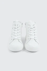 High Top Sneakers with Embroideries