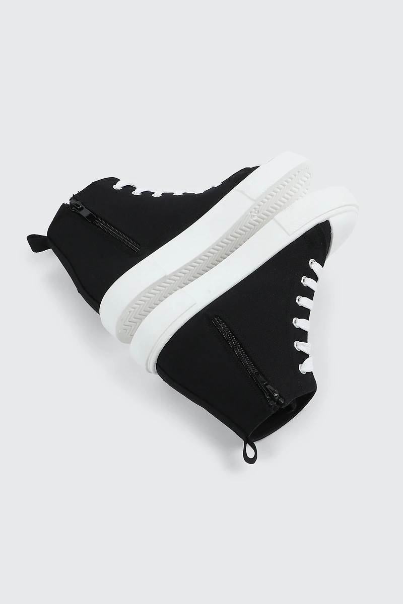 High Top Sneakers with Embroideries