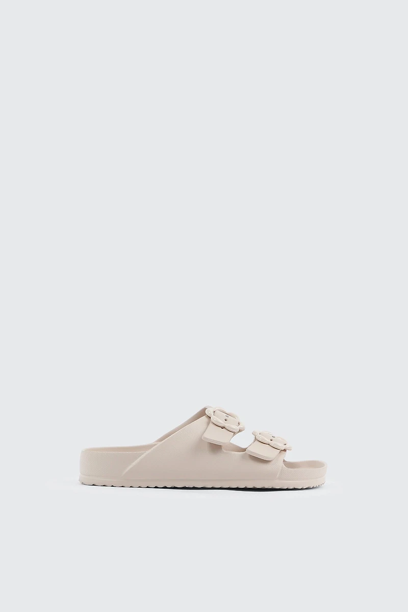 Two-Strap Slide Sandals