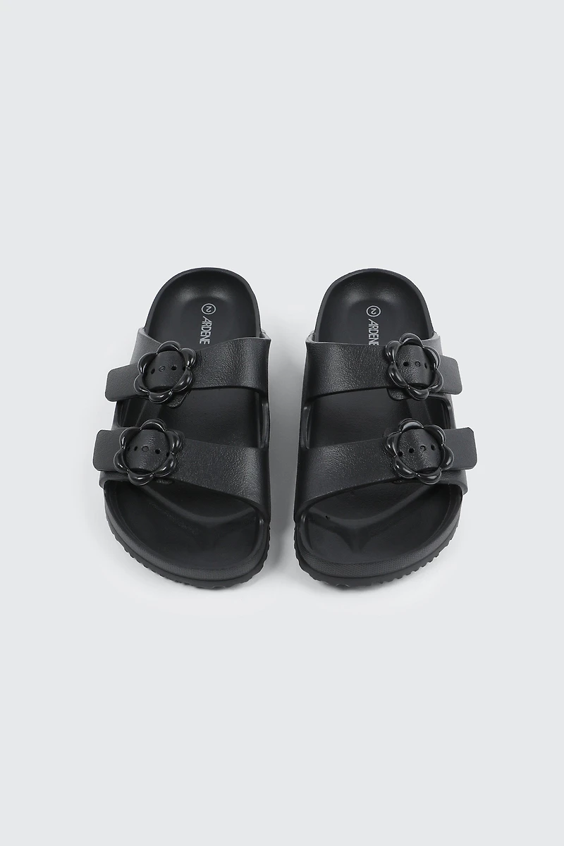 Sandales à glissière deux brides