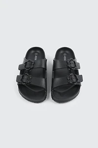Sandales à glissière deux brides