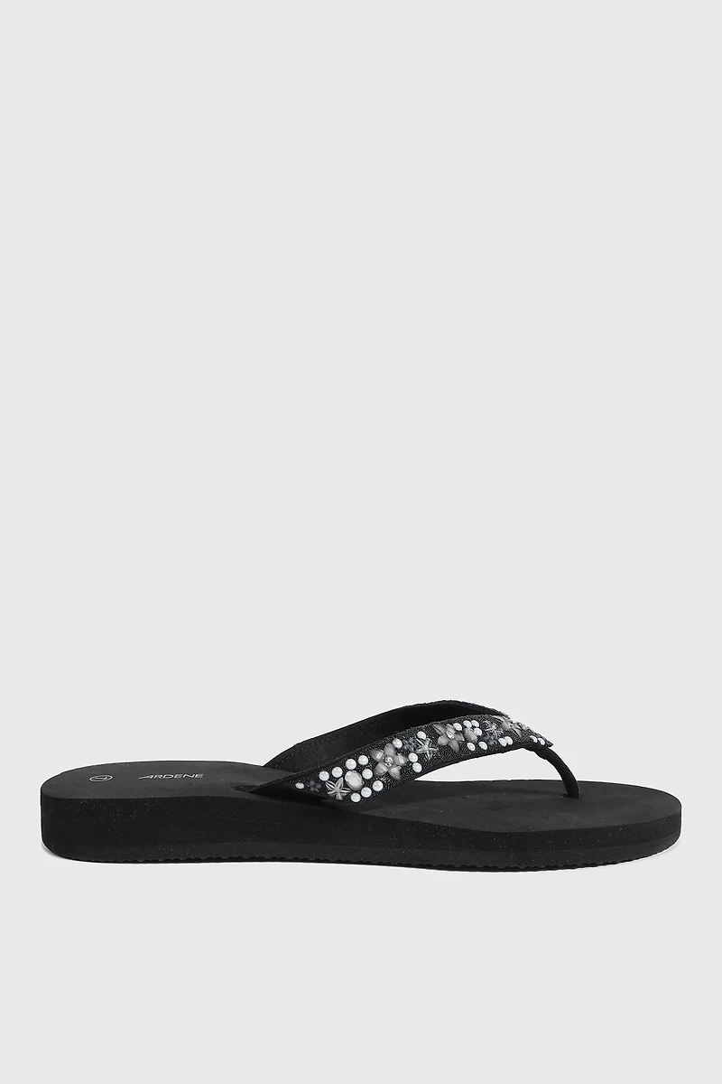 Jelly Flip-Flops with Beaded Strap