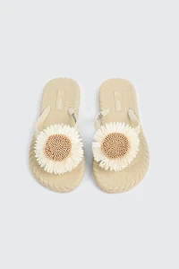 Jelly Floral Flip Flops