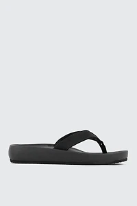 Faux Leather Flat Sandals