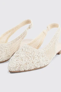Crochet Slingback Flats