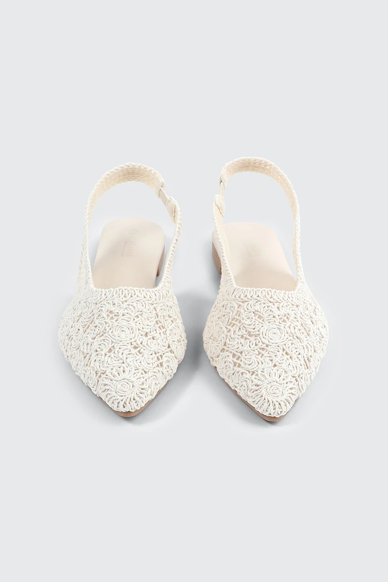 Crochet Slingback Flats