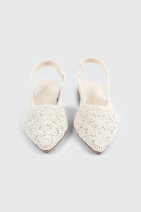 Crochet Slingback Flats