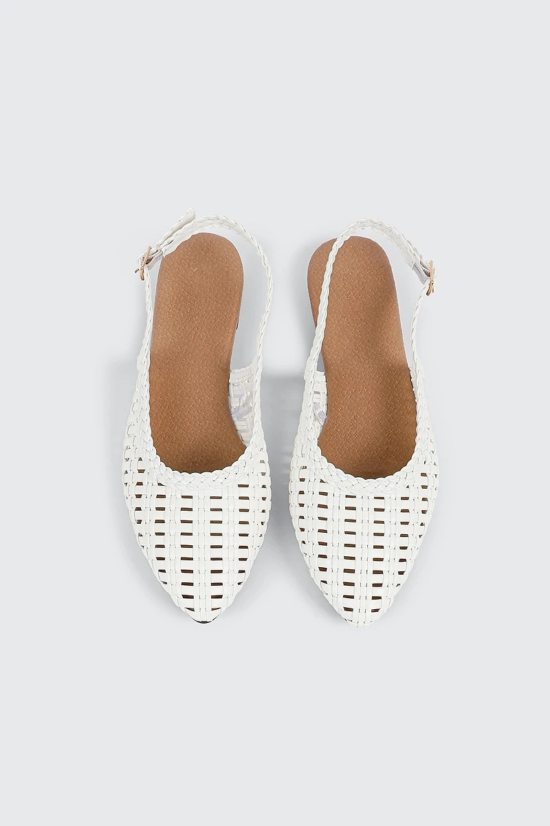 Pointed Toe Slingback Flats