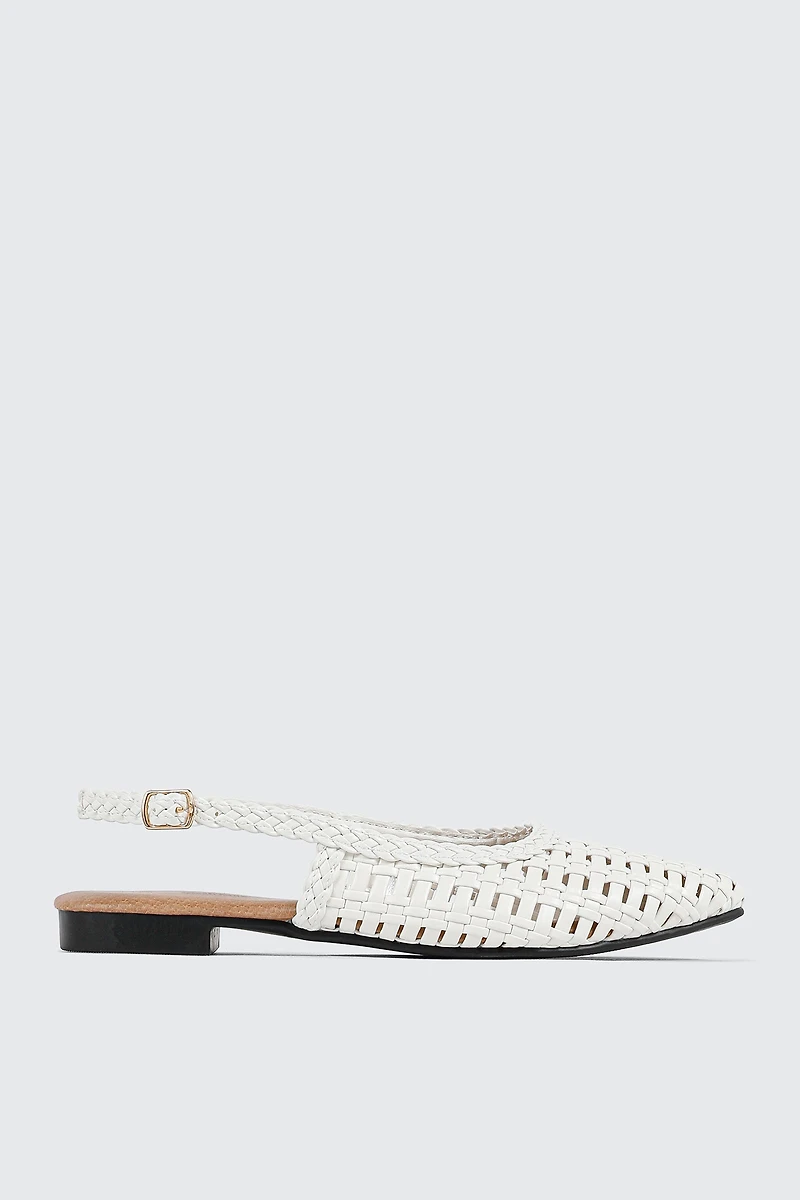 Pointed Toe Slingback Flats