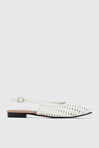 Pointed Toe Slingback Flats