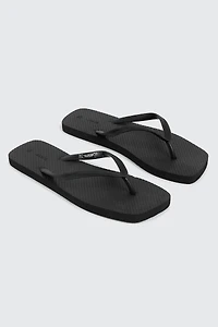 Minimal Square Toe Flip Flops