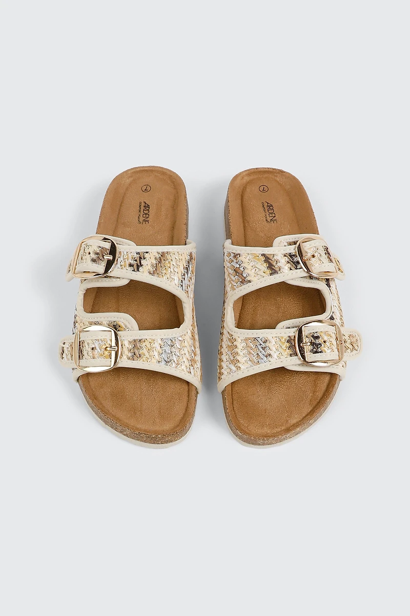 Raffia Flat Sandals