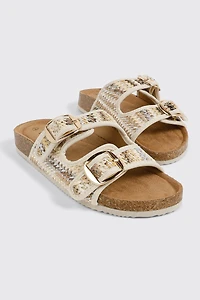 Raffia Flat Sandals