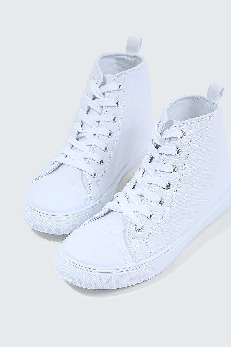 High Top Toe Cap Sneakers
