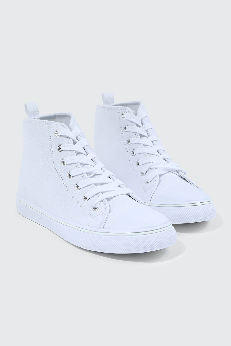 High Top Toe Cap Sneakers