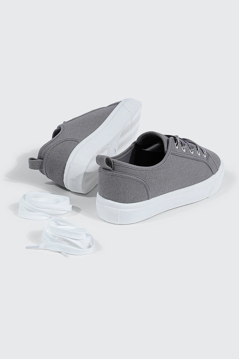 Canvas Lace Up Sneakers