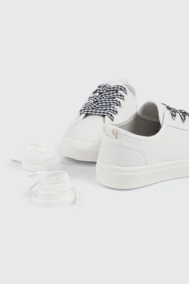 Canvas Lace Up Sneakers