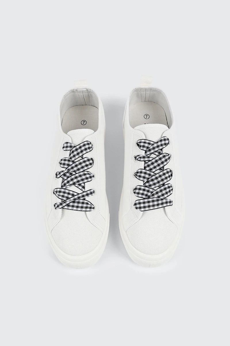 Canvas Lace Up Sneakers