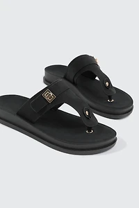 Round Toe T Strap Sandals