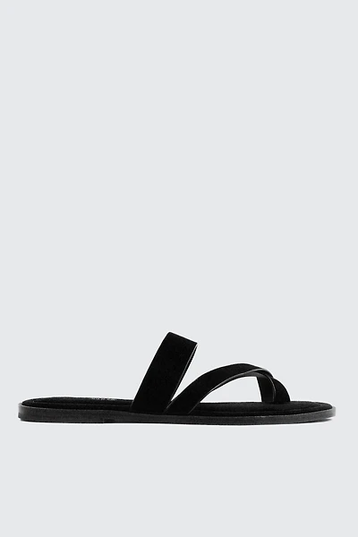 Sandales à brides asymétriques et bout carr