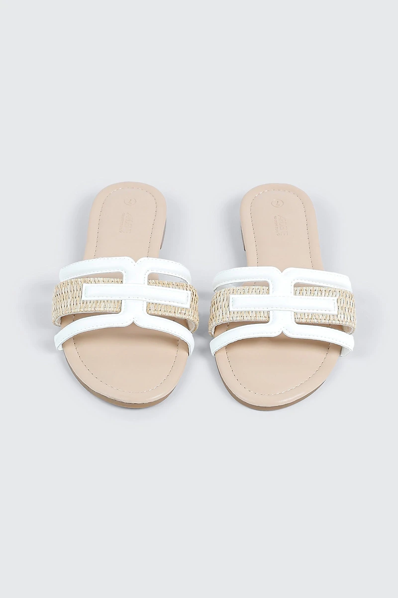 Round Toe Flat Sandals