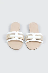 Round Toe Flat Sandals