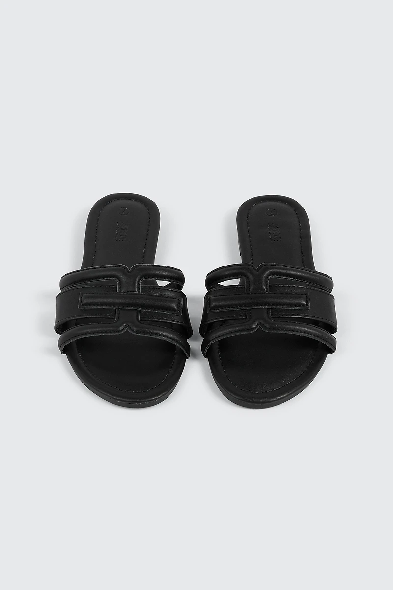 Round Toe Flat Sandals