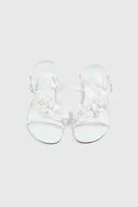 3D Floral Flat Sandals