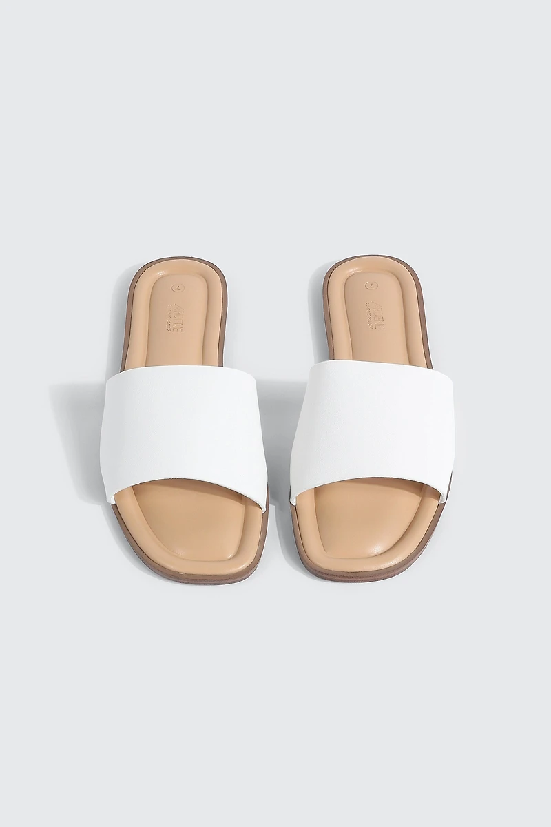 Square Toe Slide Sandals