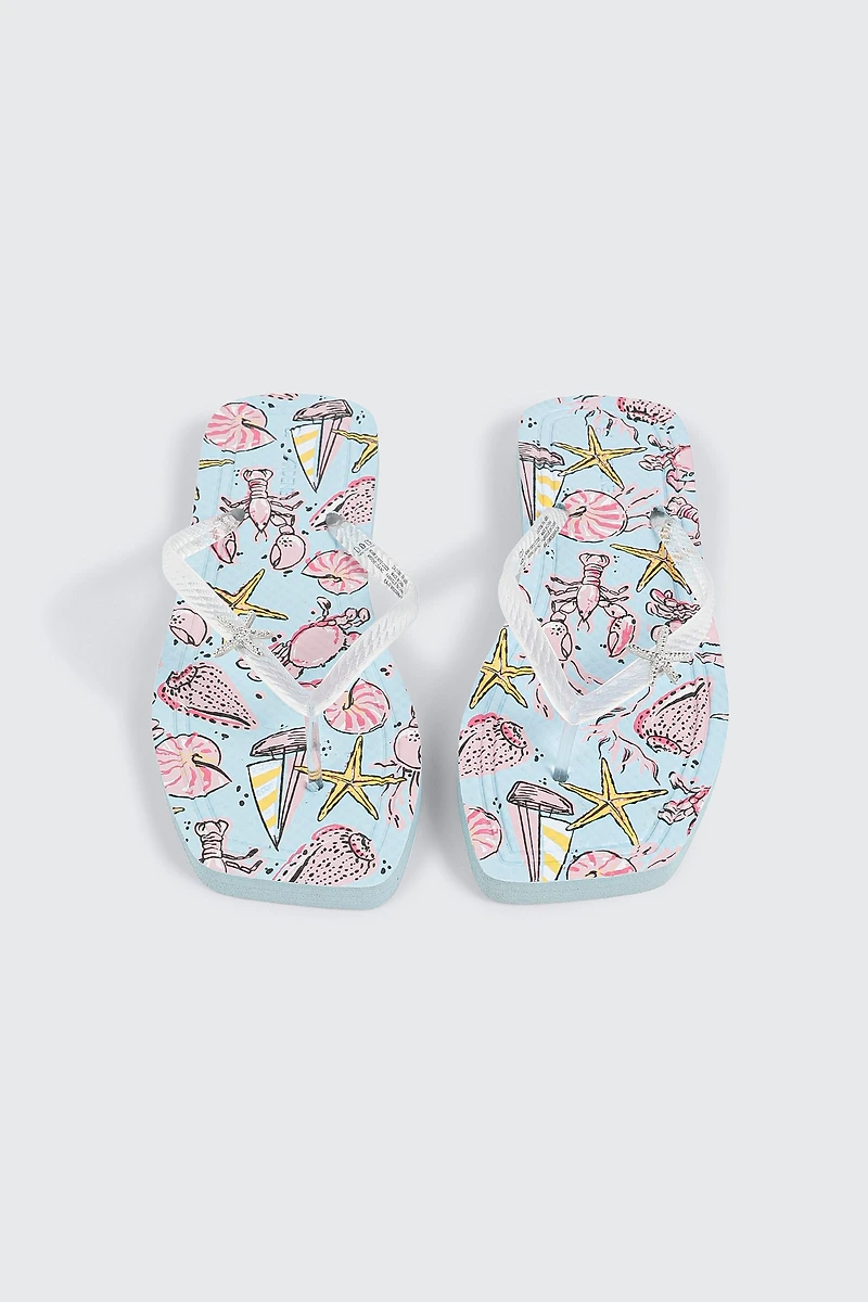 Starfish Charm Flip Flops