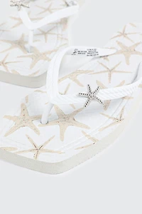 Starfish Charm Flip Flops