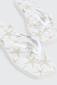 Starfish Charm Flip Flops