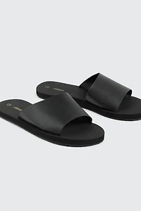 Faux Leather Sport Sandals