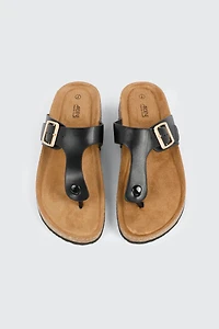 Cork T-Strap Sandals
