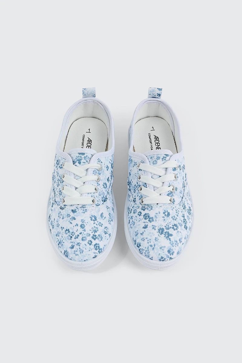 Floral Lace up Sneakers