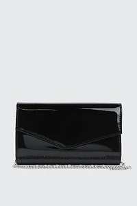 Patent Faux Leather Clutch