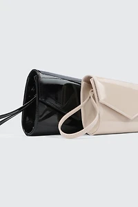 Patent Faux Leather Clutch