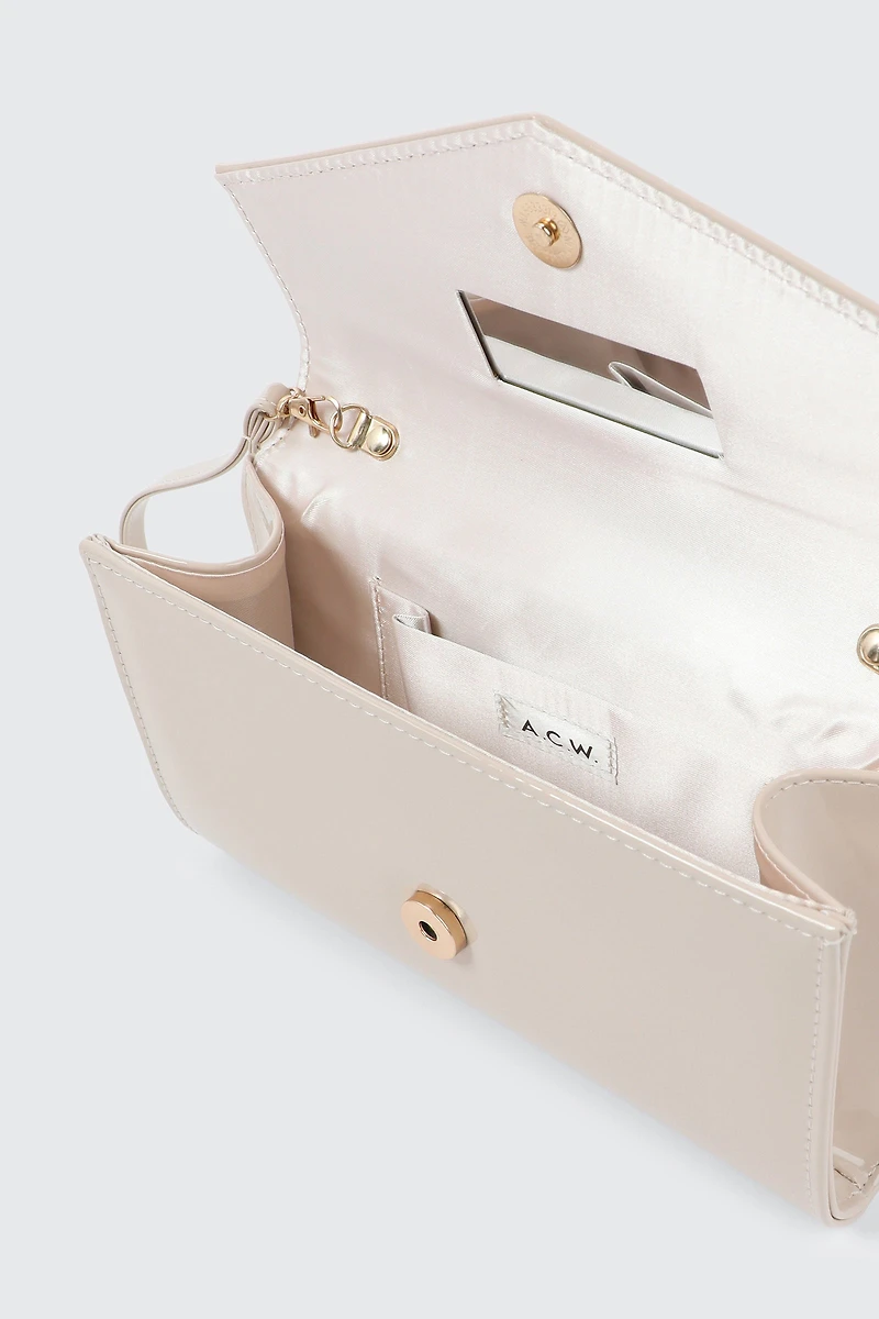 Patent Faux Leather Clutch