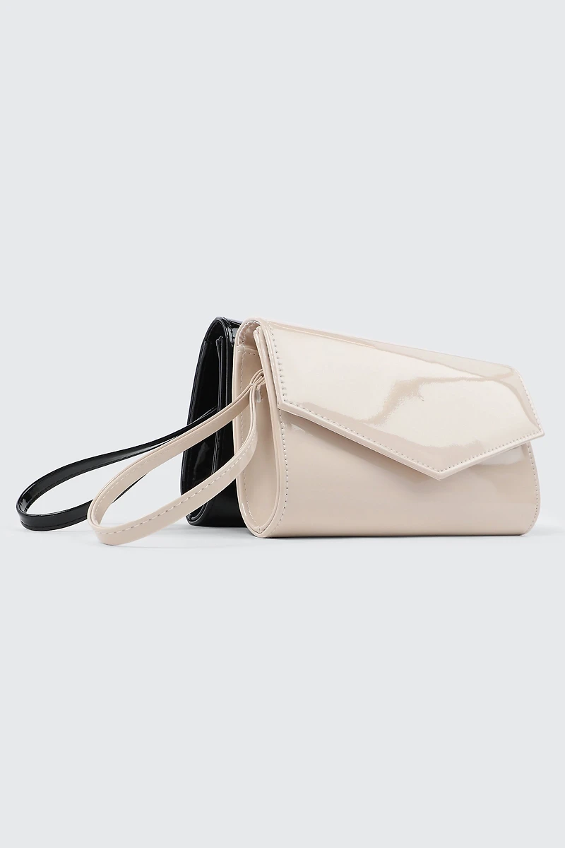 Patent Faux Leather Clutch