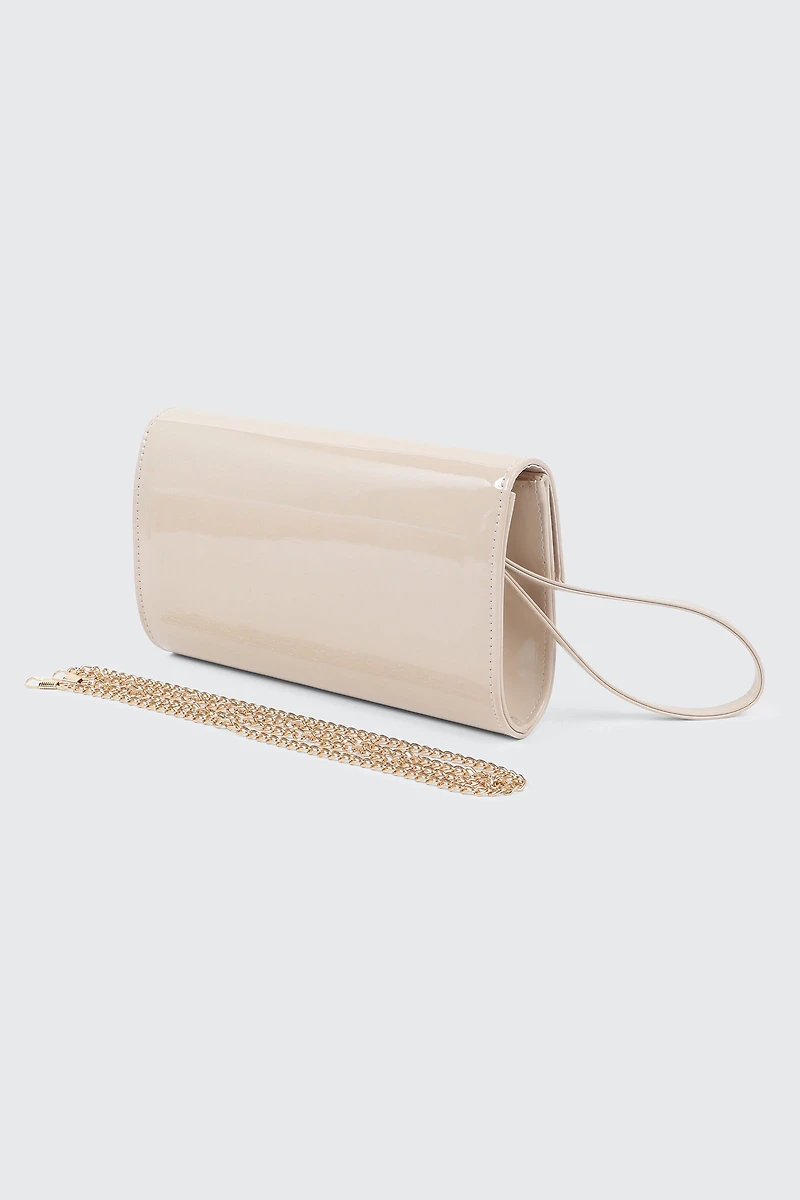 Patent Faux Leather Clutch
