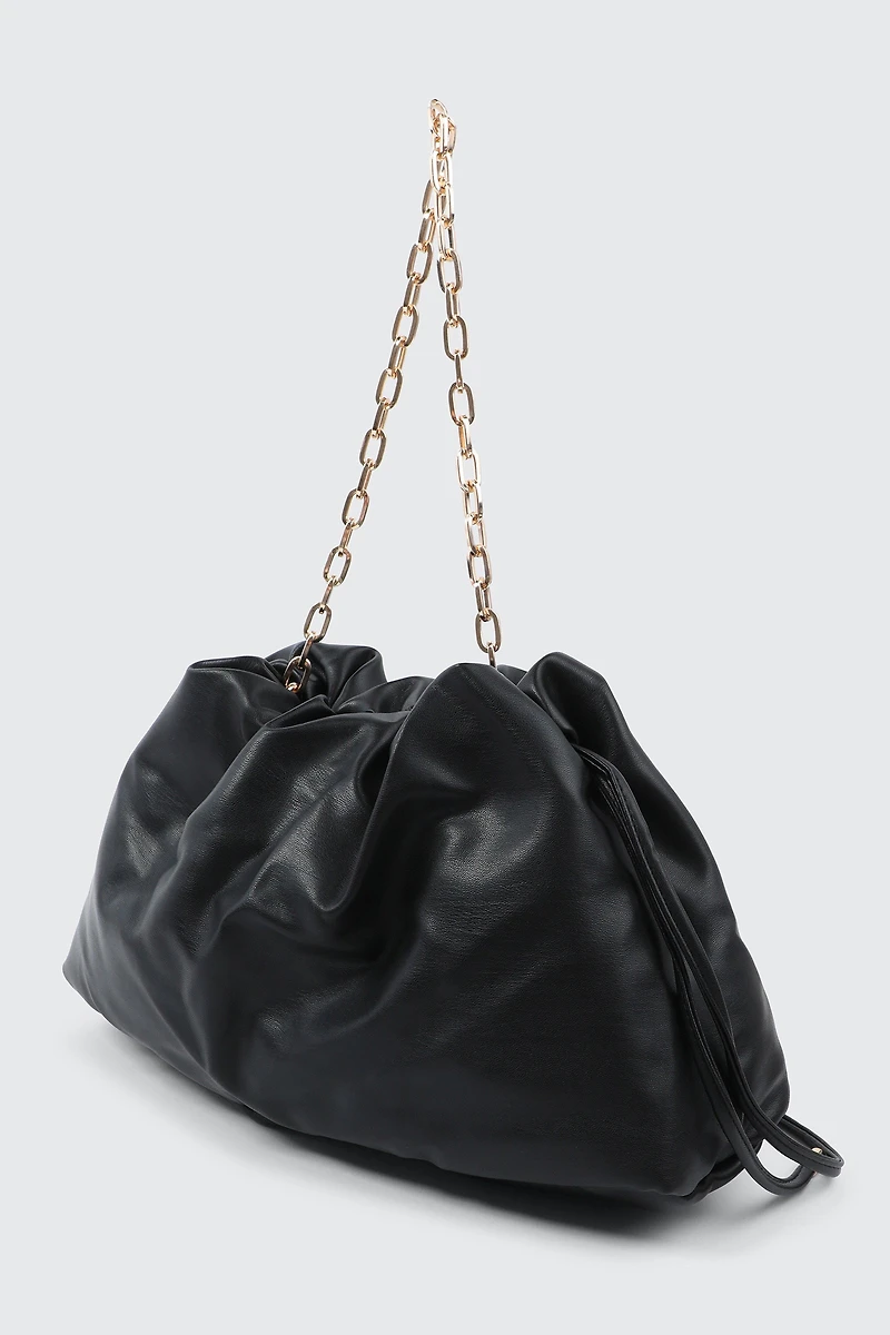 Faux Leather Shoulder Bag