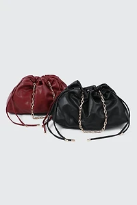 Faux Leather Shoulder Bag