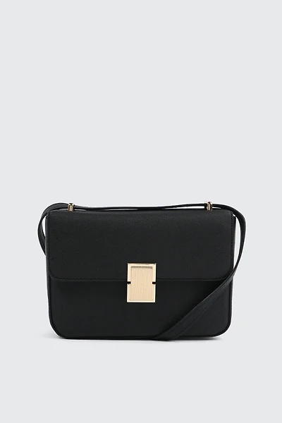 Faux Leather Crossbody Bag