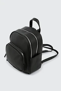Faux Leather Backpack