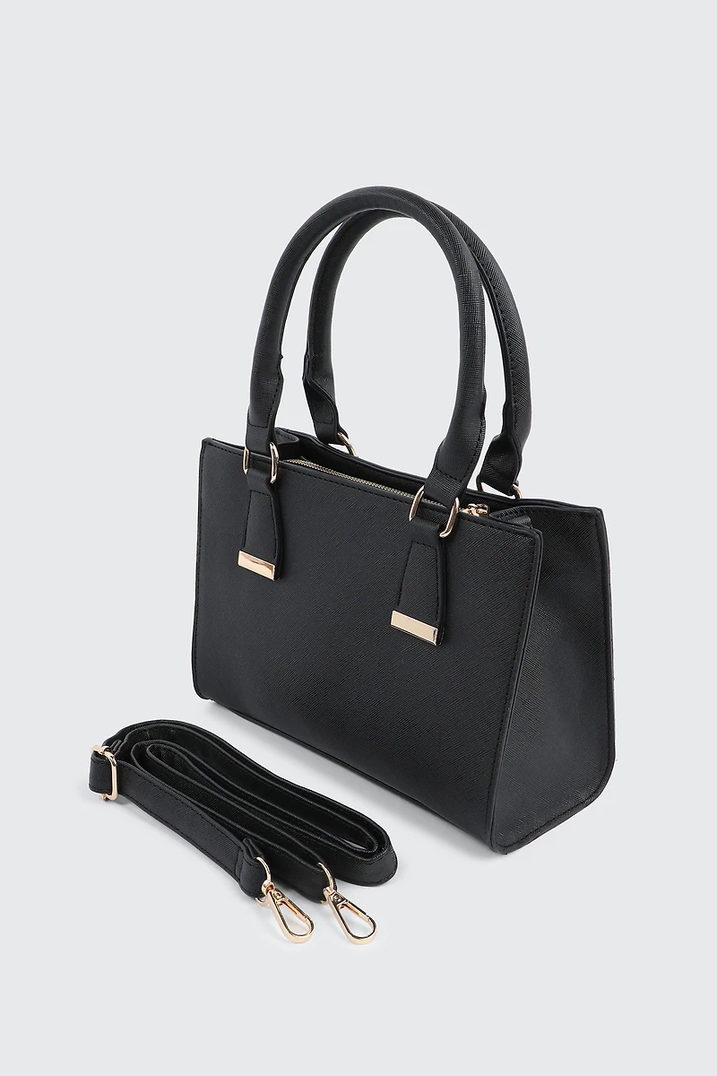 Sac à main structuré en faux cuir