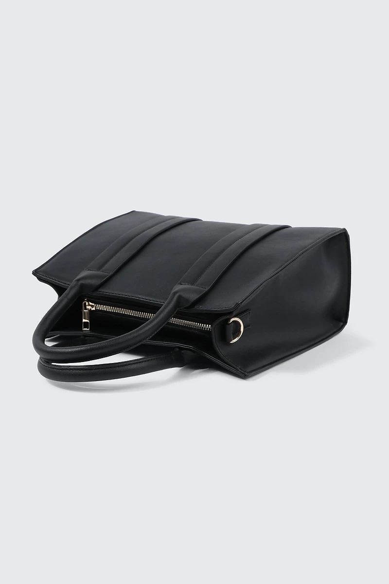 Sac à main structuré en faux cuir
