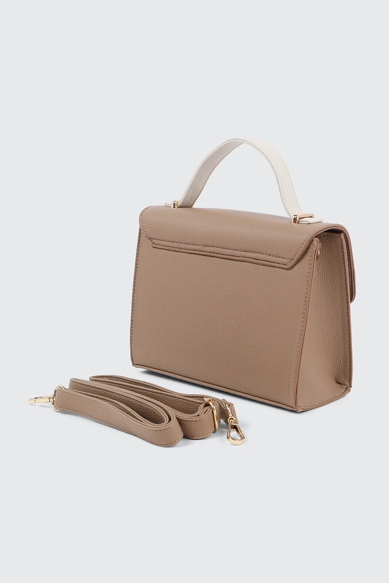 Faux leather Square Handbag