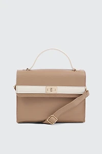 Faux leather Square Handbag