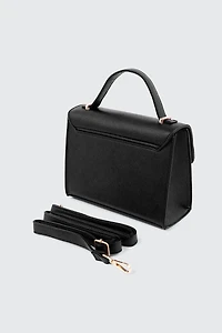 Sac à main carré en faux cuir