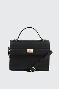 Faux leather Square Handbag